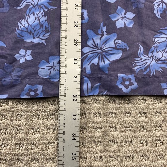 Gotcha Floral Shirt Men Large L Blue Button Down Short Sleeve Hawaiian Beach - Picture 10 of 10